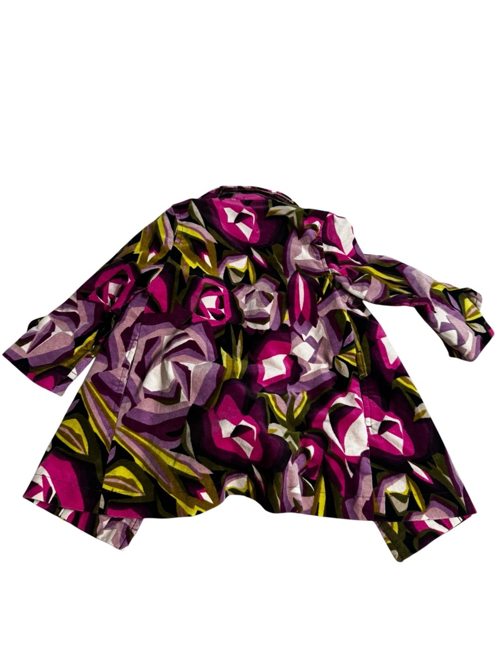 Missoni Floral Trench Coat in Magenta, Purple & Green
